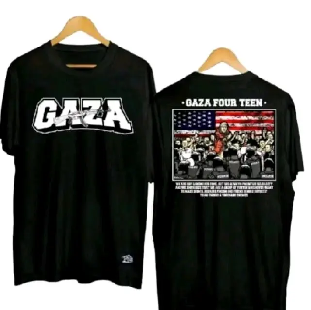 KAOS GAZA FOUR TEEN - Tshirt Katun Lembut dan Nyaman