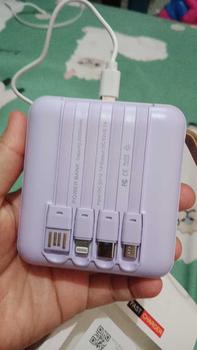 Product Review of 【COD】Hot Sale 20000mAh Mini Power Bank with 4 USB Ports Fast Charging and LED Display, Portable for iOS/Android Phone Charging - Power Bank Charger Pink (Free Shipping) from ** R**♉ 1