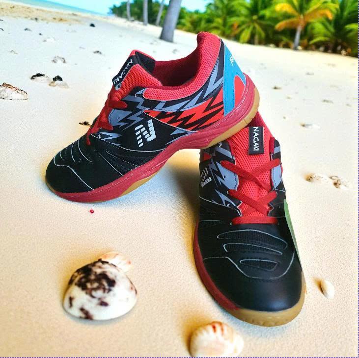 Tặng kèm vớ KARYU Giày thể thao cầu lông NAGAKI giày đa năng bóng chuyền bóng bàn đế kép giảm chấn chất cao su siêu bám sàn CN1 Sneaker Sport