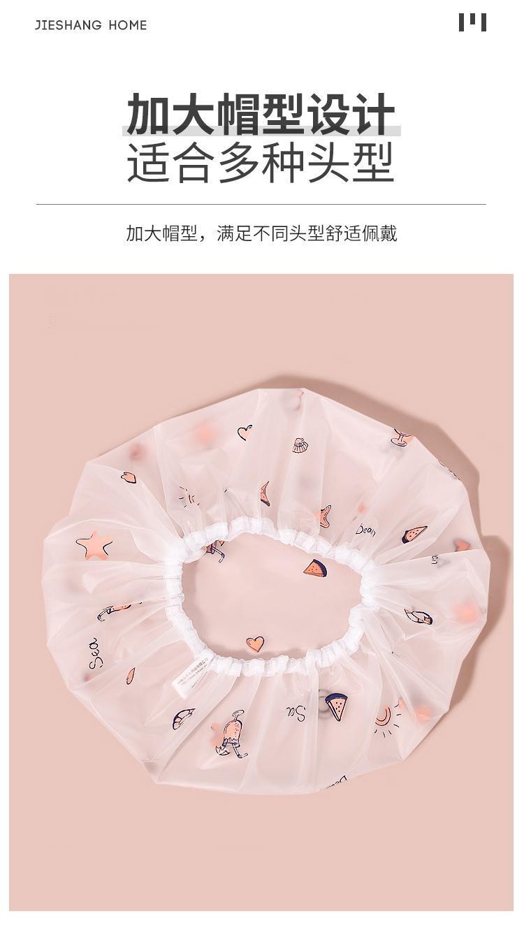 Product Introduction of Waterproof shower cap Bath thickened cute adult home shower cap flower pattern bath cap ear protectors 6