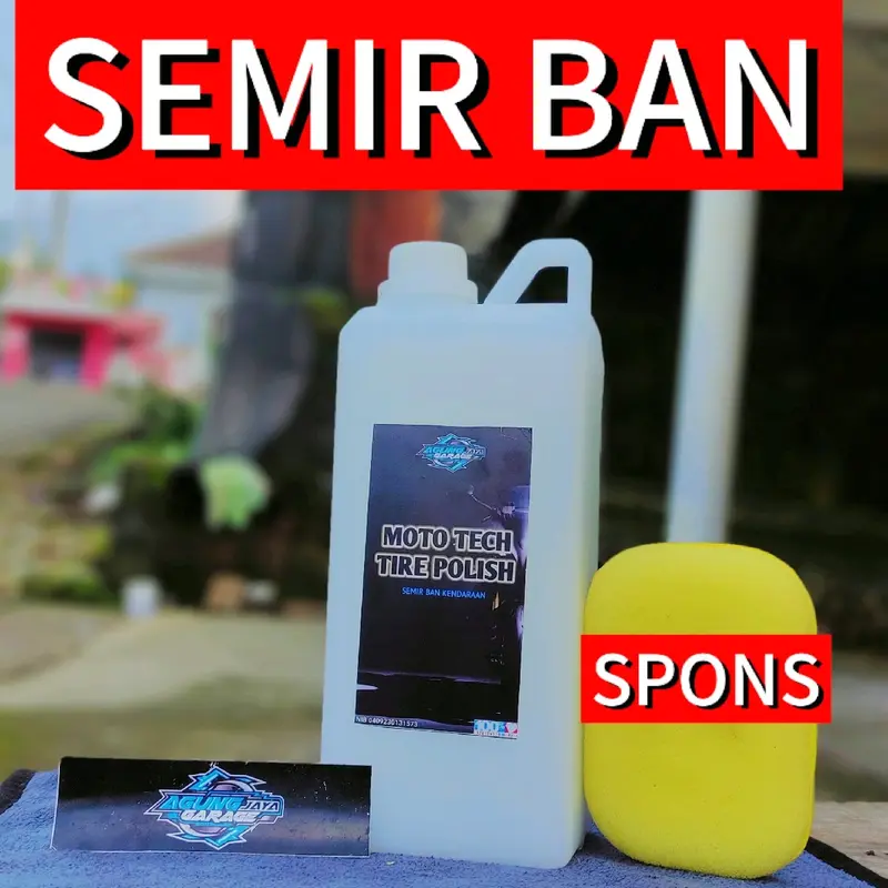 Silikon pengkilap body motor dan mobil, penghitam ban free spons Car 4