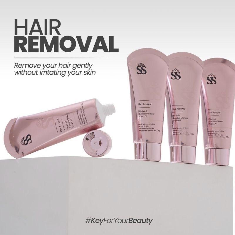 (READY ORI) PROMO Hair REMOVAL SSSKIN Cream Perontok Bulu ORIGINAL BPOM TIDAK SAKIT BPOM 4