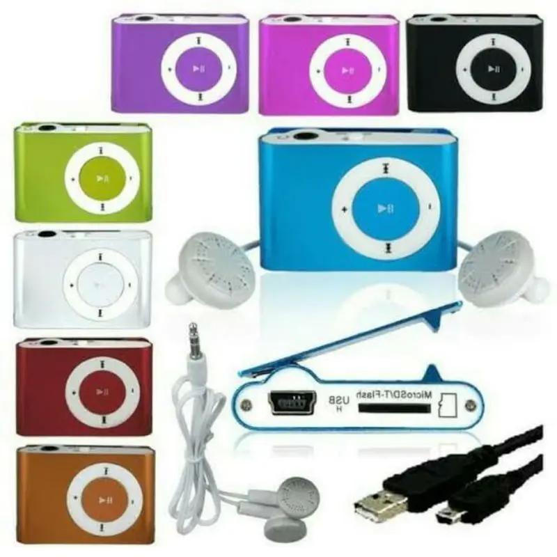 MP3 Player Mini / Music Player / Enjoy Music / Mp3 MP4 RingStar Jepit Mini Besi Suffle - Slot Memori Micro SD