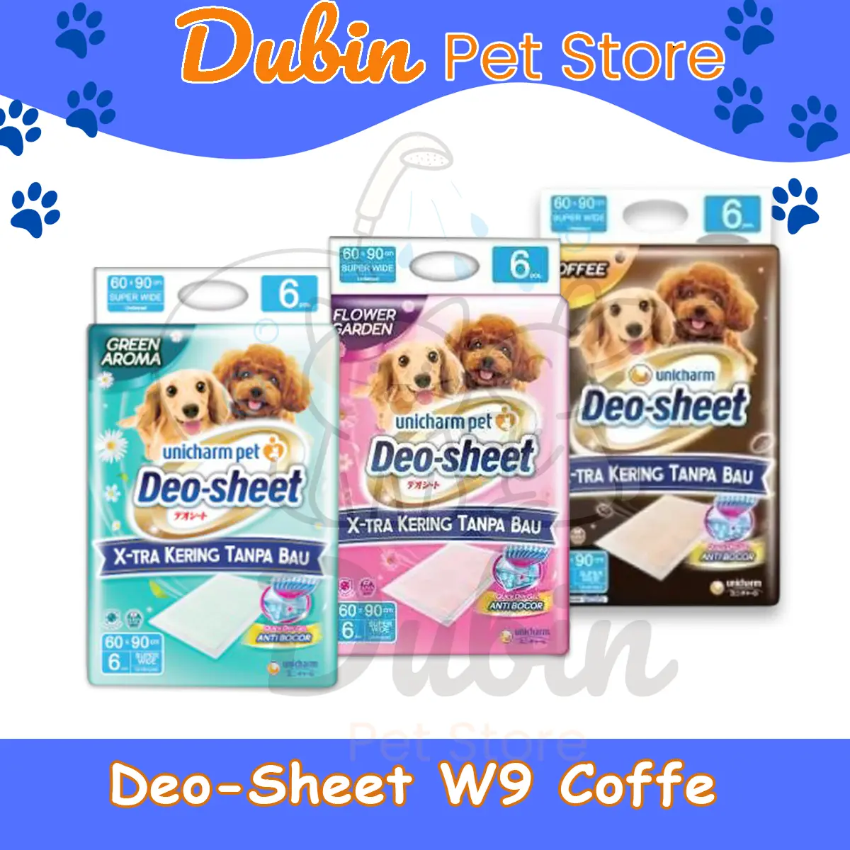 Underpad Perlak Large Jumbo 60x90cm | Unicharm Deo sheet super wide isi 6 lembar