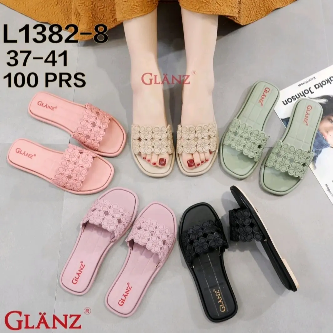 Glanz Sandal Selop Jelly Wanita / Sendal Karet Bunga Size 37 - 41 Empuk Lentur