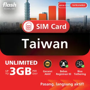 SIM Card Taiwan Unlimited Data Flash Global SIM (Kartu Perdana Taiwan, Simcard Taipei)