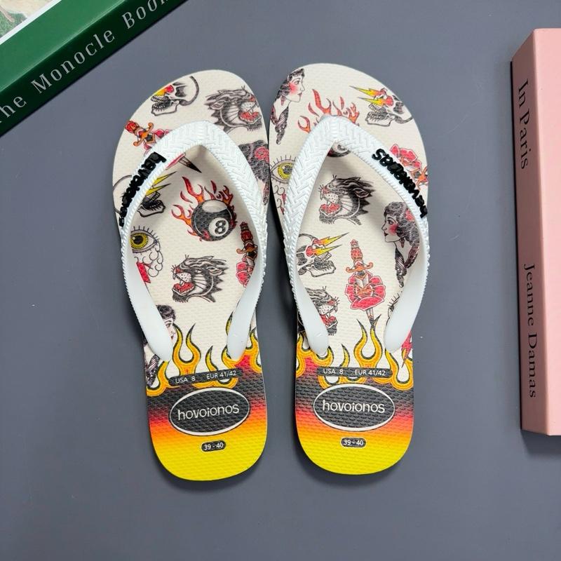 Dép cao su Tribo trắng đầu lâu dép xỏ ngón tông lào dép boy phố dép nam đế bằng