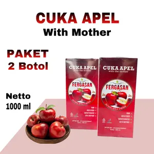 Fergasan Cuka Apel Premium - With Mother IsI  1000 Ml - Cuka Apel Original