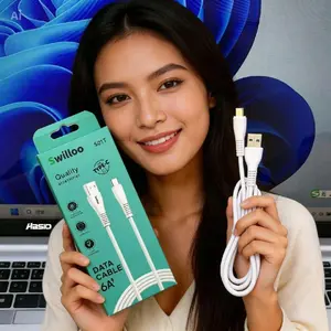 Swilloo Kabel Charger Type C S01T Fast Charging 6A 1M Garansi 1 Tahun Data Cable USB Type-C Pengisian Cepat Stabil & Aman untuk HP Android Samsung Xiaomi