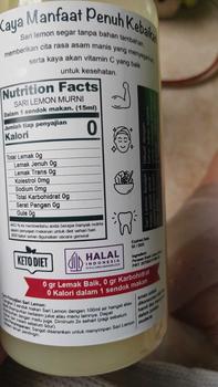 Product Review of NUTRIFARM SARI LEMON 500 ML organik from y**7 2
