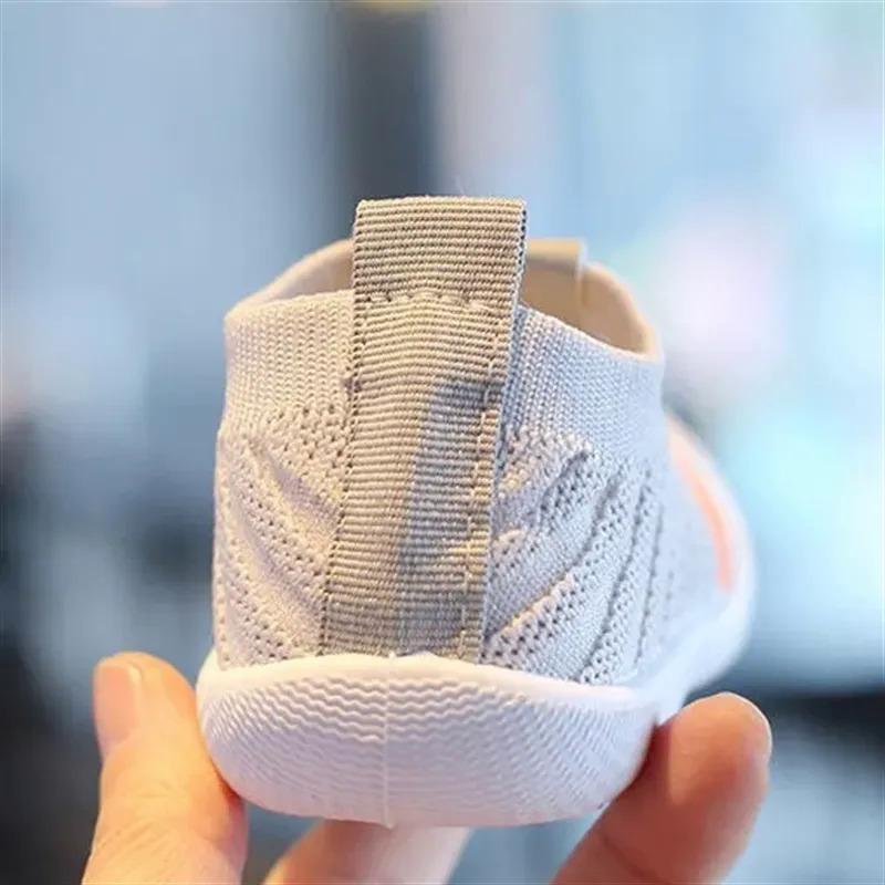 Product Introduction of Anti-skid toddler shoes, comfortable for kids and babies, for girls and boys, solid color, fashion, breathable mesh shoes, soft soles, lightweight shoes, shoes socks, for 0-2 years soft sole shoes 19
