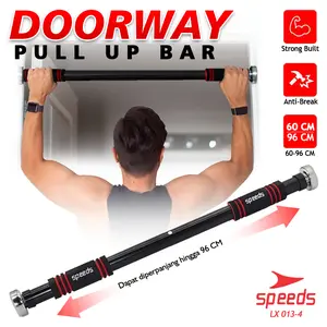 Speeds Pull Up Bar /Chin Up /Iron Gym / Alat Fitness Scapula Doorway Door Bar 013-4