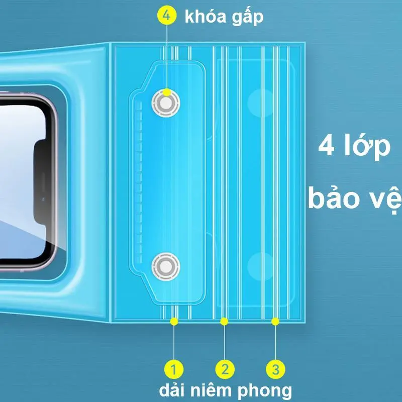 Túi đựng điện thoại không thấm nước, với niêm phong gia cố 1