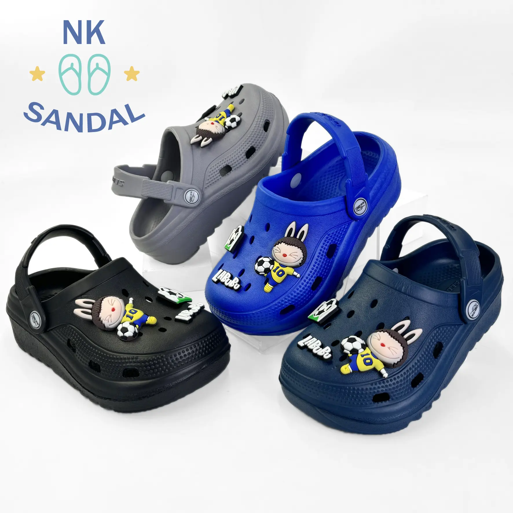 NEW SANDAL ANAK LAKI LAKI LABUBU 2024 VIRAL BAHAN EVA TEBAL RINGAN EMPUK SANDAL BAIM JELLY ANAK LAKI LAKI Fashion