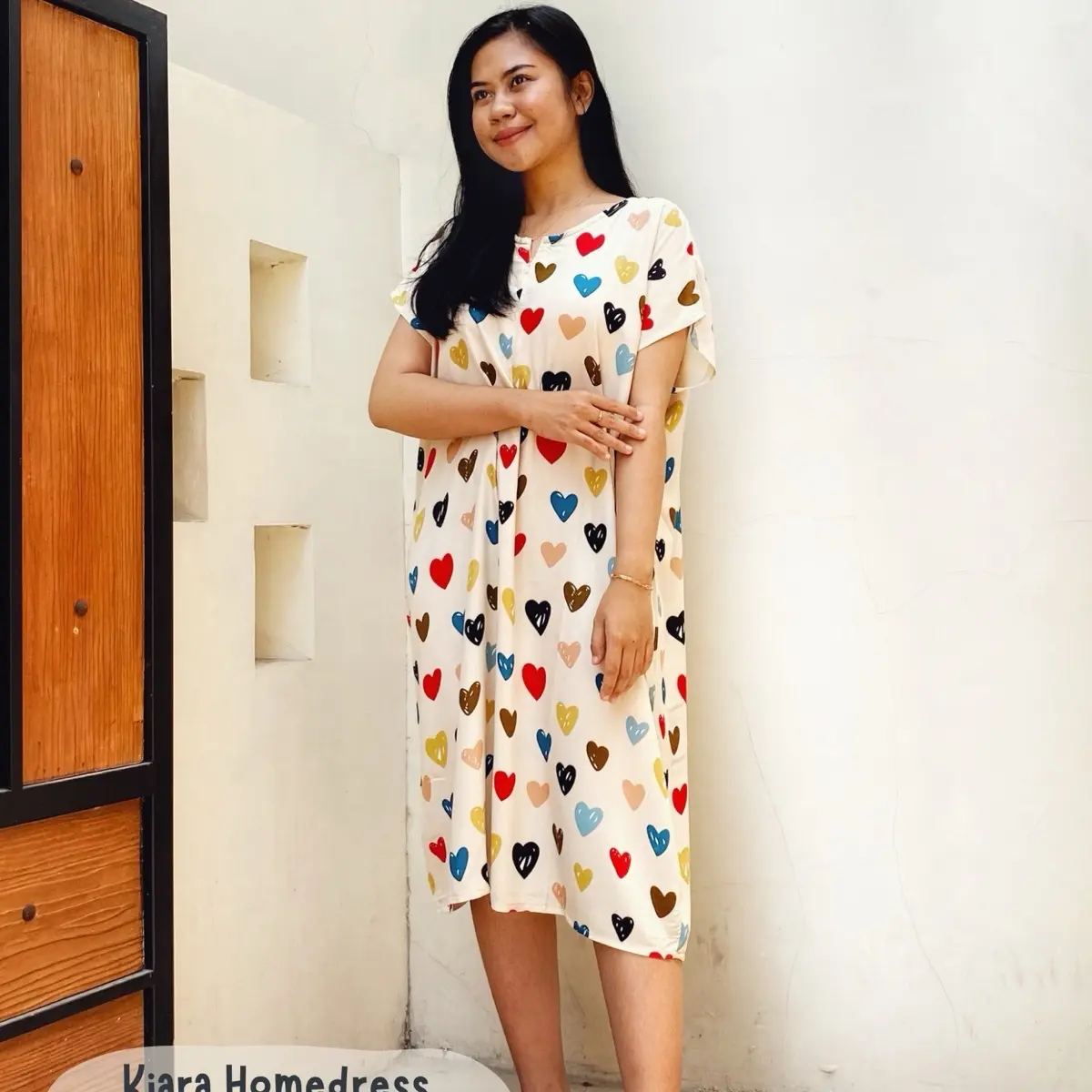 Kiara Daster Selutut Daster Habel Pendek Premium Murah hits