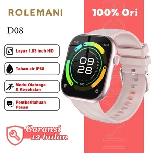 ROLEMANI Smartwatch D08 - 1.83" HD Display - Android and iOS - Sport & Health Monitoring - LeFun