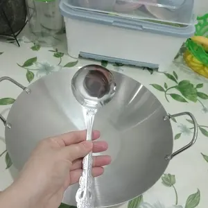 COD Keuntungan Stok terbatas Kemasan hadiah 1PCS Centong Sendok Sop Stainless/Centong Kuah/Centong Sup/Sendok Sayur Stainless Polos/centong Kitchenware/Stok terbatas