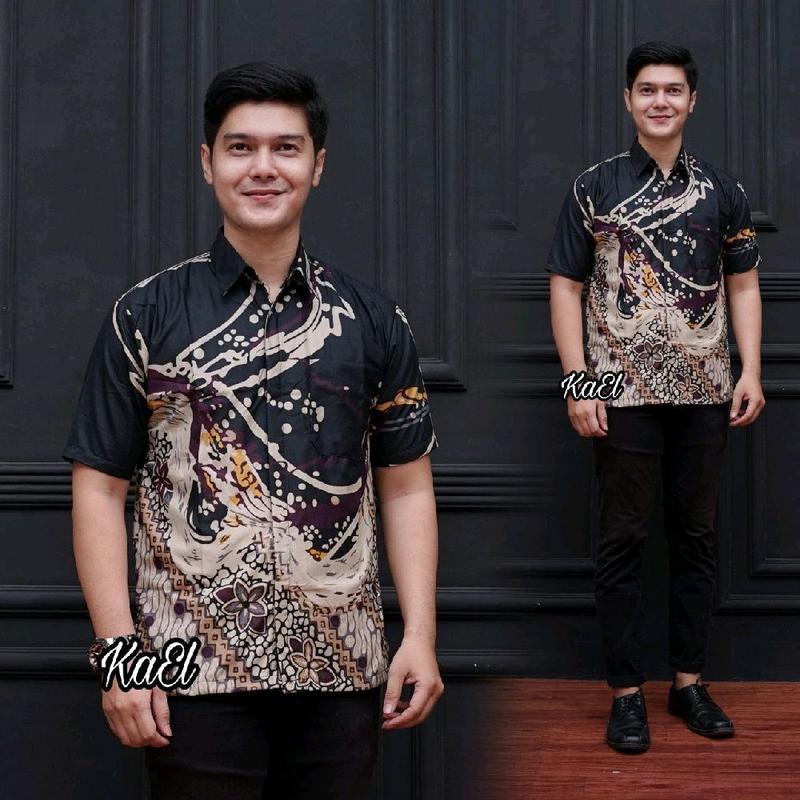 Kemeja Batik Lengan Pendek Kemeja Batik Hem Pria Casual Original 1