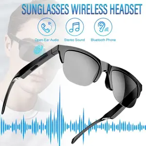 Kacamata pintar baru earphone nirkabel bluetooth 5.3 UV400 kacamata hitam luar ruang olahraga pintar hands-free calling calling musik anti-blue kacamata