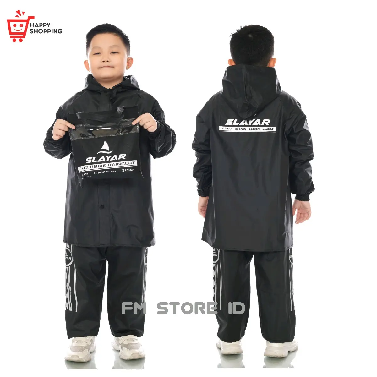 (SLAYAR) jas hujan anak bahan pvc 0,25 anti rembes untuk anak 8-12 tahun