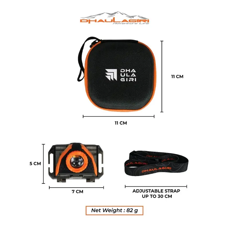 Dhaulagiri Rechargeable Headlamp 617 Senter Kepala waterproof Camping hiking 6