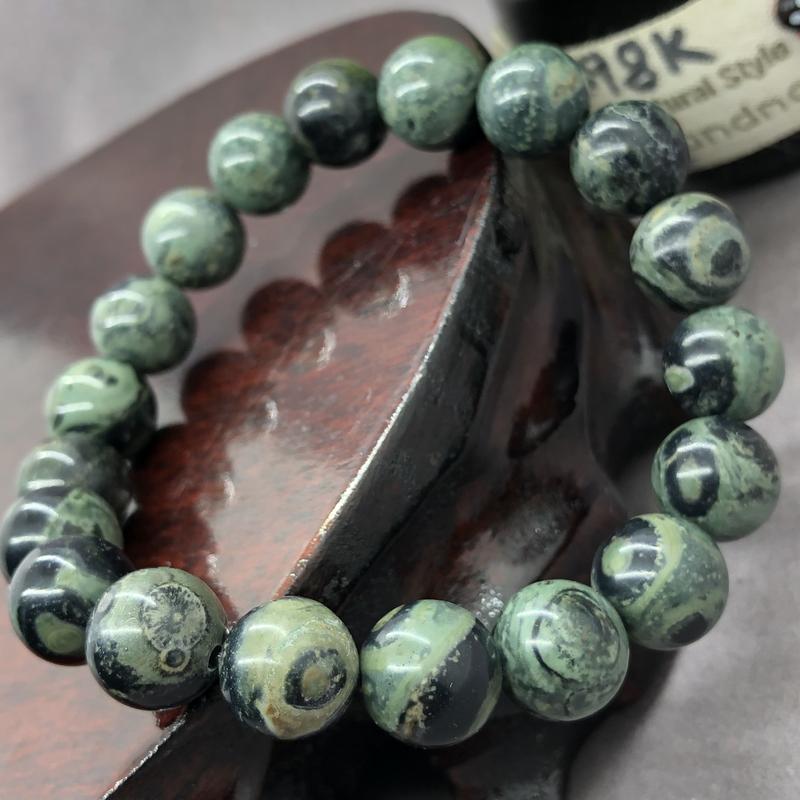 Product Introduction of Rhyolite Green Kambaba Beads Natural Stone Bracelet for Women and Men Gift 17