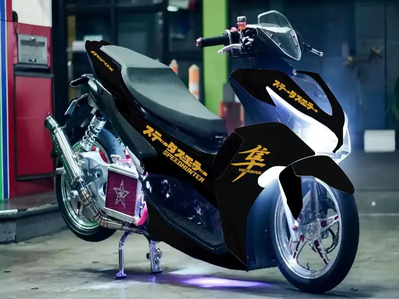 STRIPING || CUTTING STICKER/STRIPING YAMAHA AEROX 155 NEW || STIKER AEROX 155 NEW STRIPING LIS VARIASI Motorcycle 2