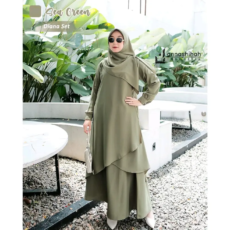 DIANA SET ROK BY ANNASHIHAH /TUNIK & SKIRT/ DIANA ONESET TUNIK MALAY YORIS BEST PREMIUM 1