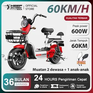 SEPEDA LISTRIK 48V - Kecepatan 60KM/JAM dengan Ban Outdoor & Lampu LED, Kontrol Remote untuk Kendaraan Listrik Berkualitas
