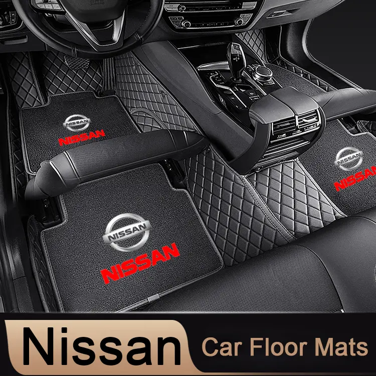 Thảm Xe Hơi Thông Dụng Cho Nissan Almera Sylphy Sentra Navara Serena Teana X Trail March Terra Nv200 Juke Patrol Elgrand Tiida 307Z, Thảm Sàn Xe Hơi, Đồ Dùng Trang Trí Nội Thất Xe Hơi, Thảm Kiểu Thảm, Mới 0
