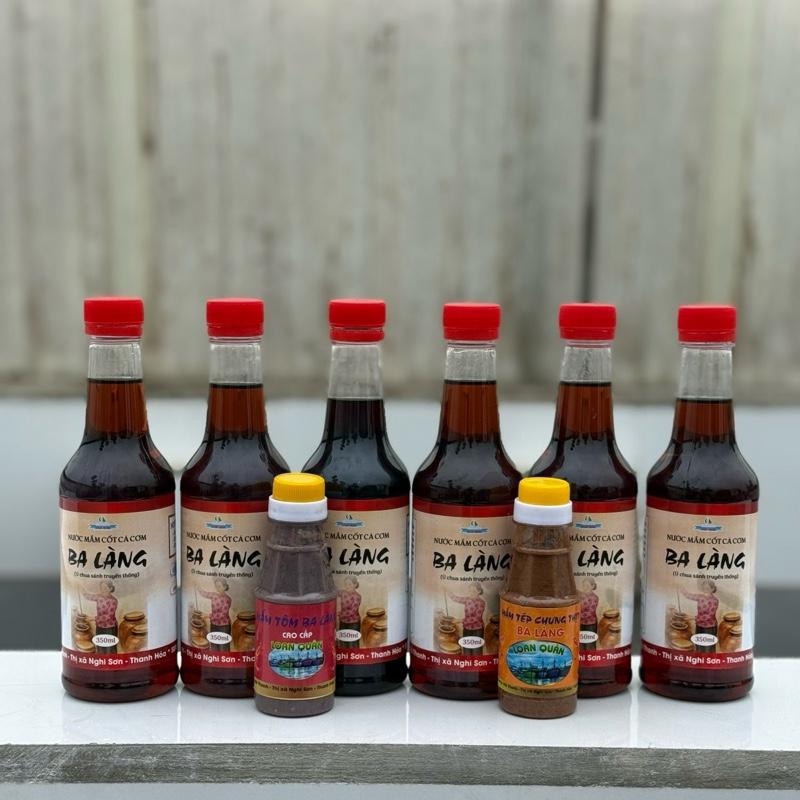 ( TẶNG 1 MắM  TÔM + 1 MắM TÉP) combo 6 chai Nước Mắm Cốt Cá cơm, mỗi chai 350ml độ đạm 30 độ 1