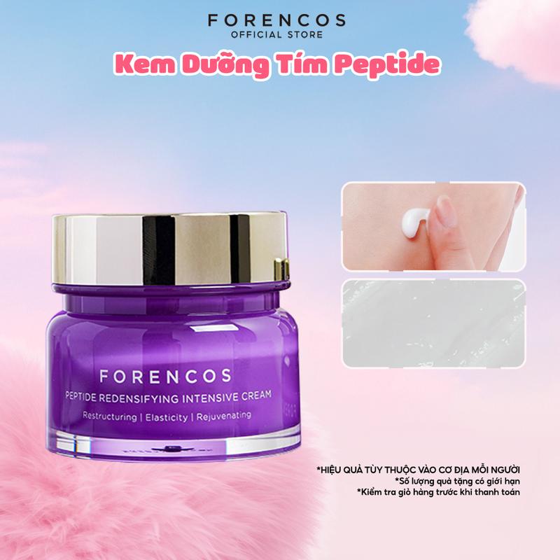 Kem dưỡng ẩm ban đêm hỗ trợ căng mịn và hỗ trợ làm chậm quá trình lão hóa Forencos Peptide Redensifying Intensive Skincare Nữ
