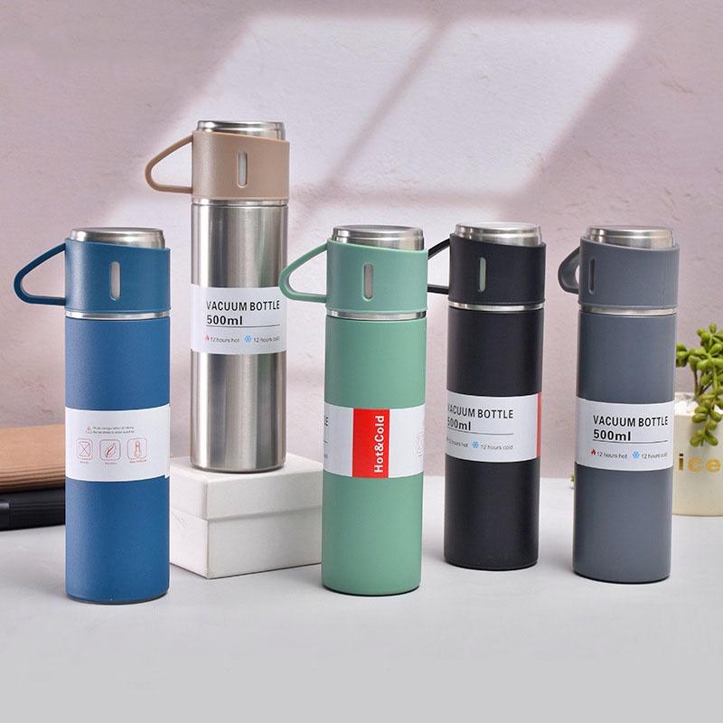TERMOS VACUM FLASK GIFT BOX HAMPERS 500ml//TUMBLER BOTOL MINUM SET/ Termos Sultan Vacuum Flask Set / Botol Minum Cangkir Premium 500 ML Panas Dingin Stainless piknik 0