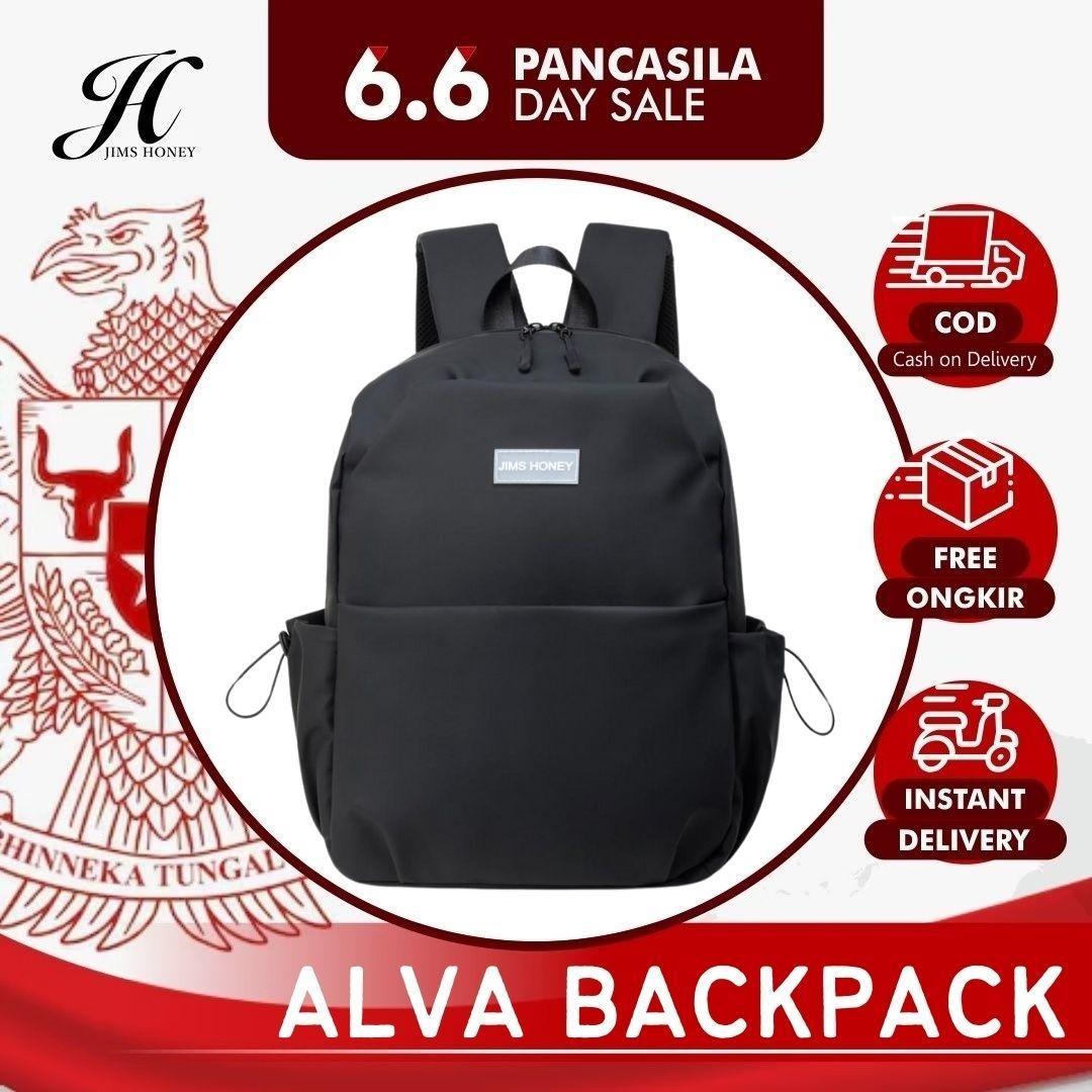 JIMS HONEY Tas Ransel Unisex Pria Wanita ALVA BACKPACK Sekolah Anak SMA Kulit