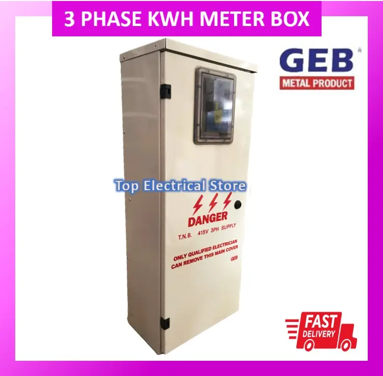 GEB THREE PHASE 3 PHASE OUTDOOR KWH METER BOX (METAL) 32'' X - TikTok ...