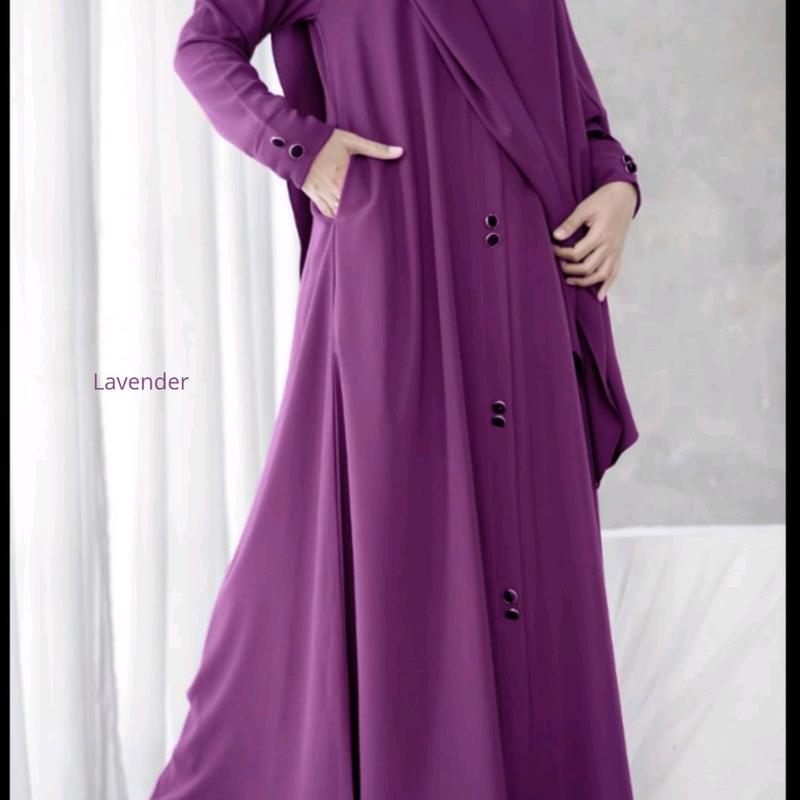 Gamis  Abaya Ayara Terbaru Gamis One Sat Khimar Bahan Crinkle Airflow Cocok Buat Umroh Haji Lebaran Muslim Wanita Syari Kondangan Dress Remaja Dewasa Nyaman 9