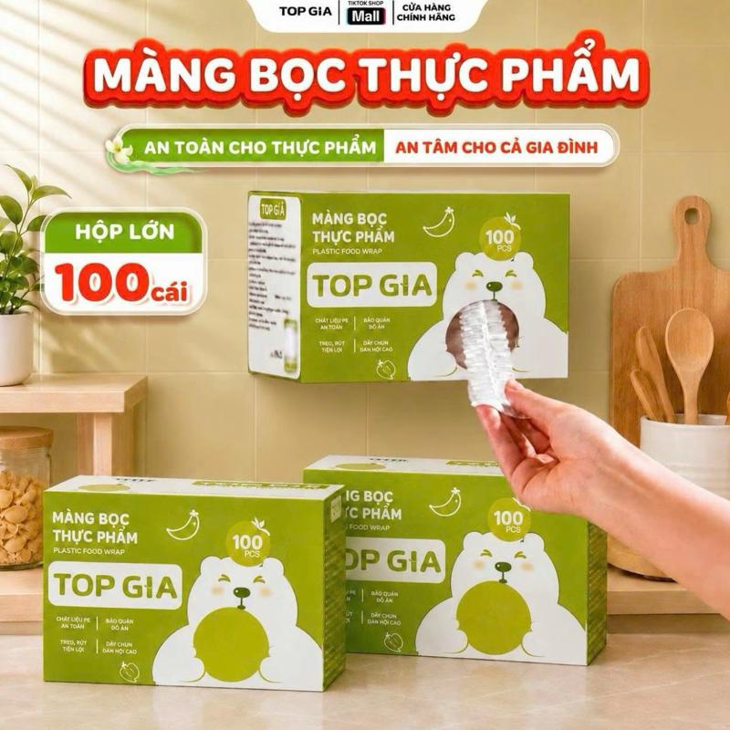 Màng Bọc Thực Phẩm TOP GIA Treo Tường Dạng Rút An Toàn Tiện