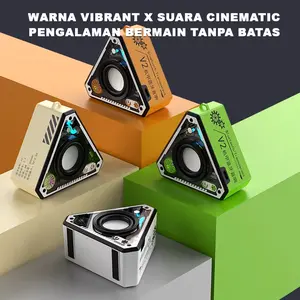 【COD】V2 Mech Locking and Loading Spray Bluetooth Audio Wireless Subwoofer Technology Speaker Desktop Technology Sense Universal Audio Intelligence