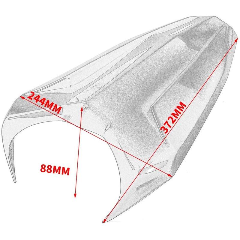Ultrasupplier-bọc ghế sau, bọc hành khách Pillion Cowl cho Yamaha , YZF-R15, V3 8