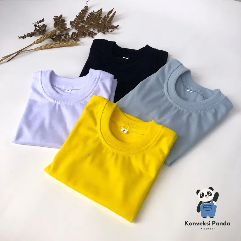 Kaos Polos Anak Unisex 1-3 Tahun Combed Laki-laki Perempuan 0