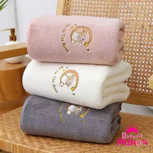 Handuk Bayi / Handuk Bayi Bahan Muslin/ Handuk Anak / Handuk Gambar Bayi 60*120cm Anak-Anak