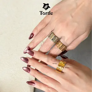 TORTLE - Cincin Titanium Wanita ANGELA | Perhiasan Cincin Mewah Fashion Premium Simple Ring Aesthetic