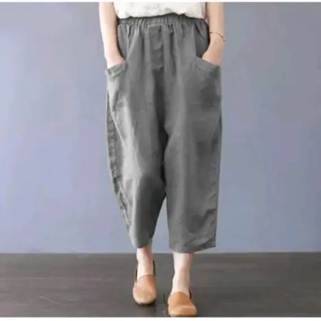 CELANA WANITA WILLOW PANTS/WILLOW PANTS LINEN / CELANA KULOT LINEN 3
