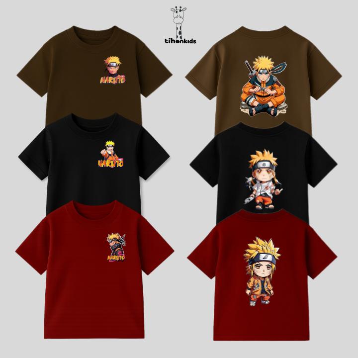 A27 TIHONKID - ÁO THUN BÉ TRAI NARUTO NGỘ NGHĨNH NĂNG ĐỘNG