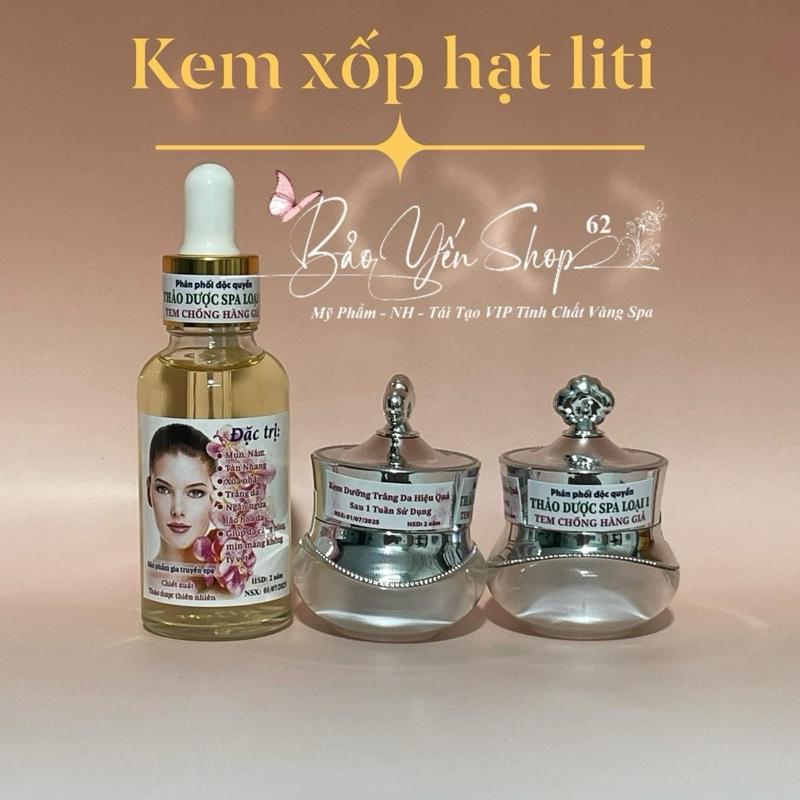 NH- 1 chai SERUM 30ml CAO CẤP + 2 kem xốp hạt li ti trắng 5gr - dưỡng da hỗ trợ mụn thâm nám tàn nhang đốm nâu tái tạo da
