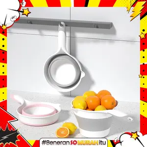Gayung Mandi Lipat Portable Plastik Silicon Praktis Cuci Buah Sayur Ember Air Multifungsi