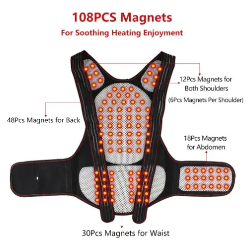 Rompi Tourmaline Magnet Pemanas Bahu Pinggang Perut SABUK PINGGANG MAGNETIC 2
