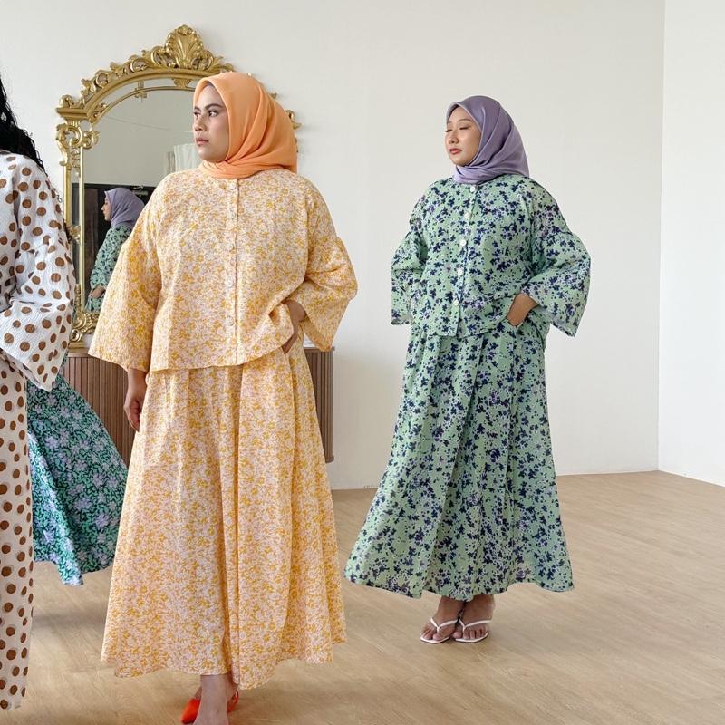 Noelle Puffy Sleeve Skirt Set 1