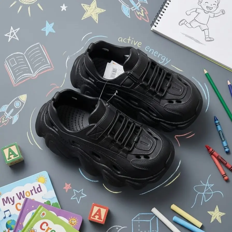 Sepatu Karet Simple Anak Perempuan dan Laki-Laki Sepatu Anak Cowok viral Sepatu Anak Trendy Sz 23-34