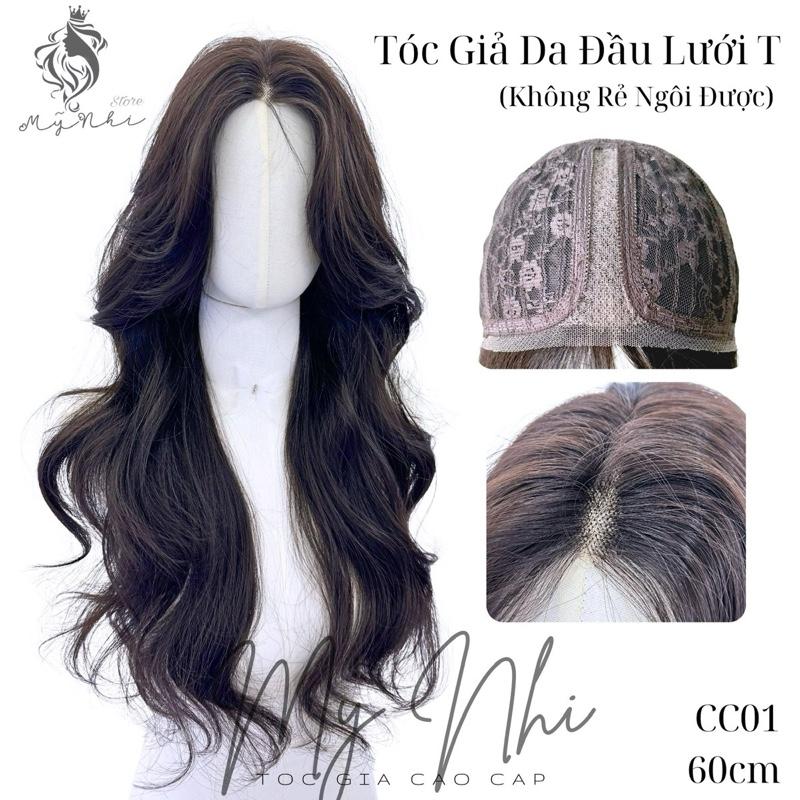 Tóc Giả Mỹ Nhi Da Đầu Lưới T CC01 60cm Xoăn Layer Mái Bay